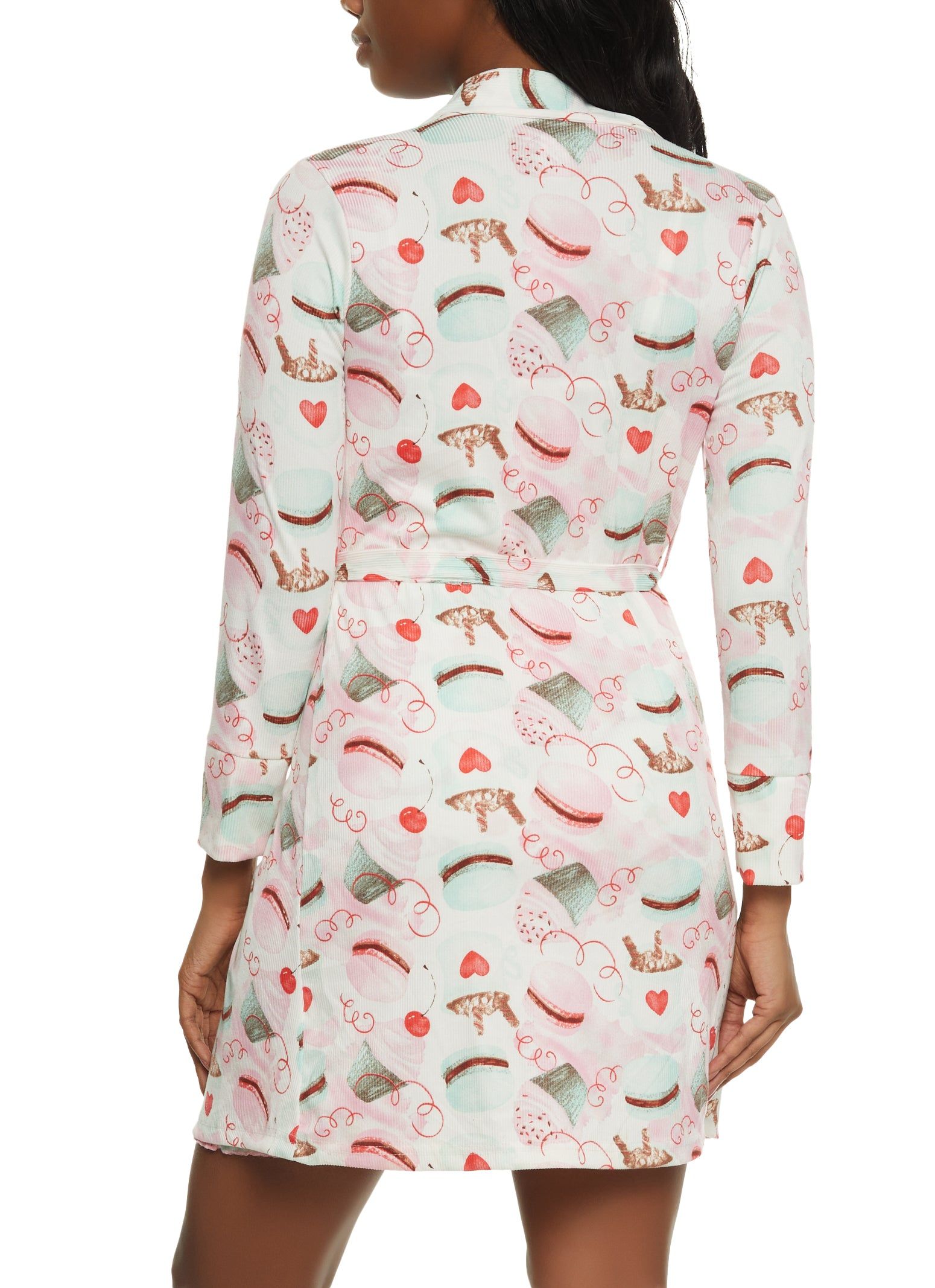 Ribbed Cupcake Print Cami Nightgown and Robe sold by Rainbow product image thumbnail 2