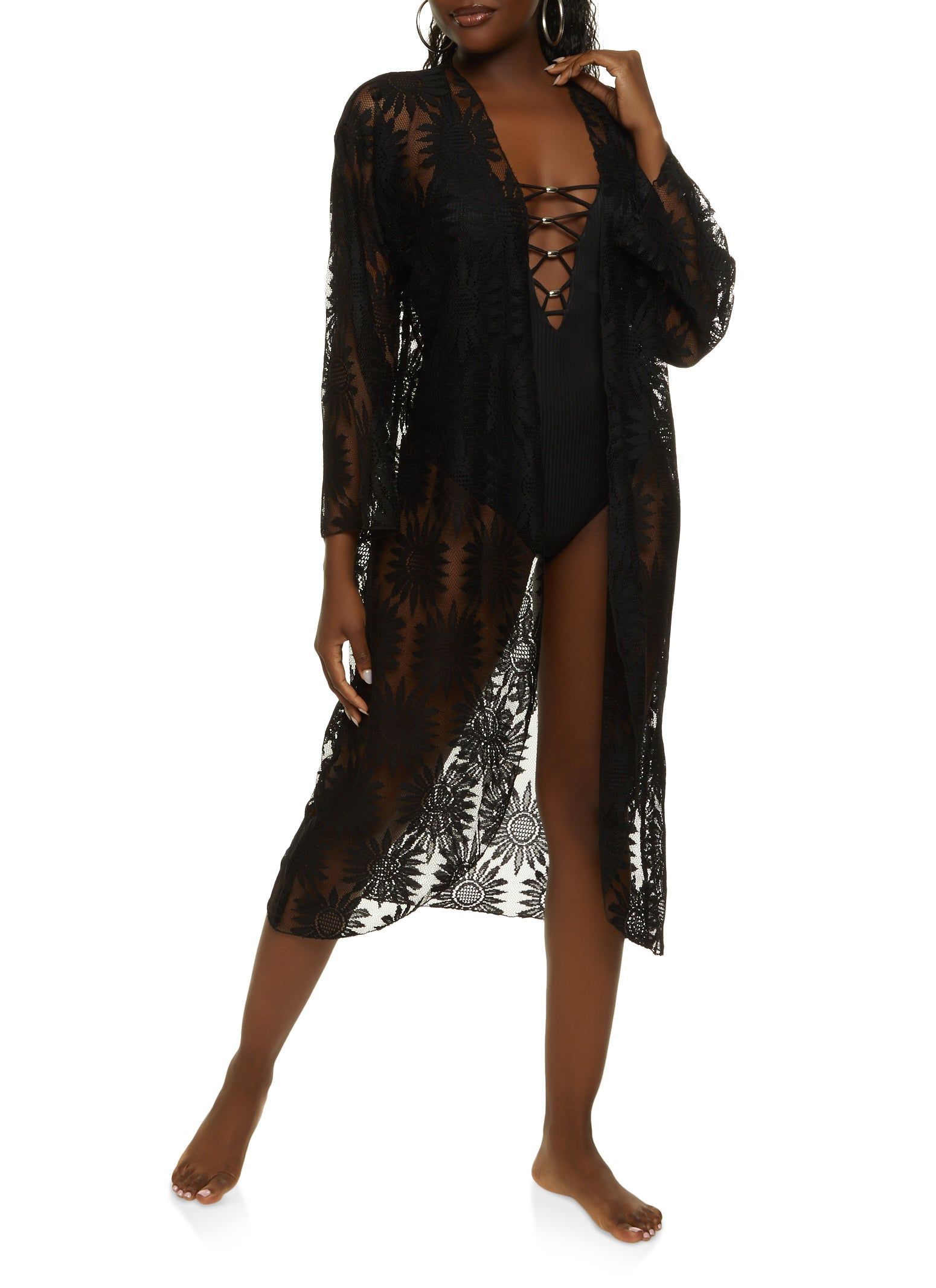 Floral Lace Kimono sold by Rainbow product image thumbnail 3