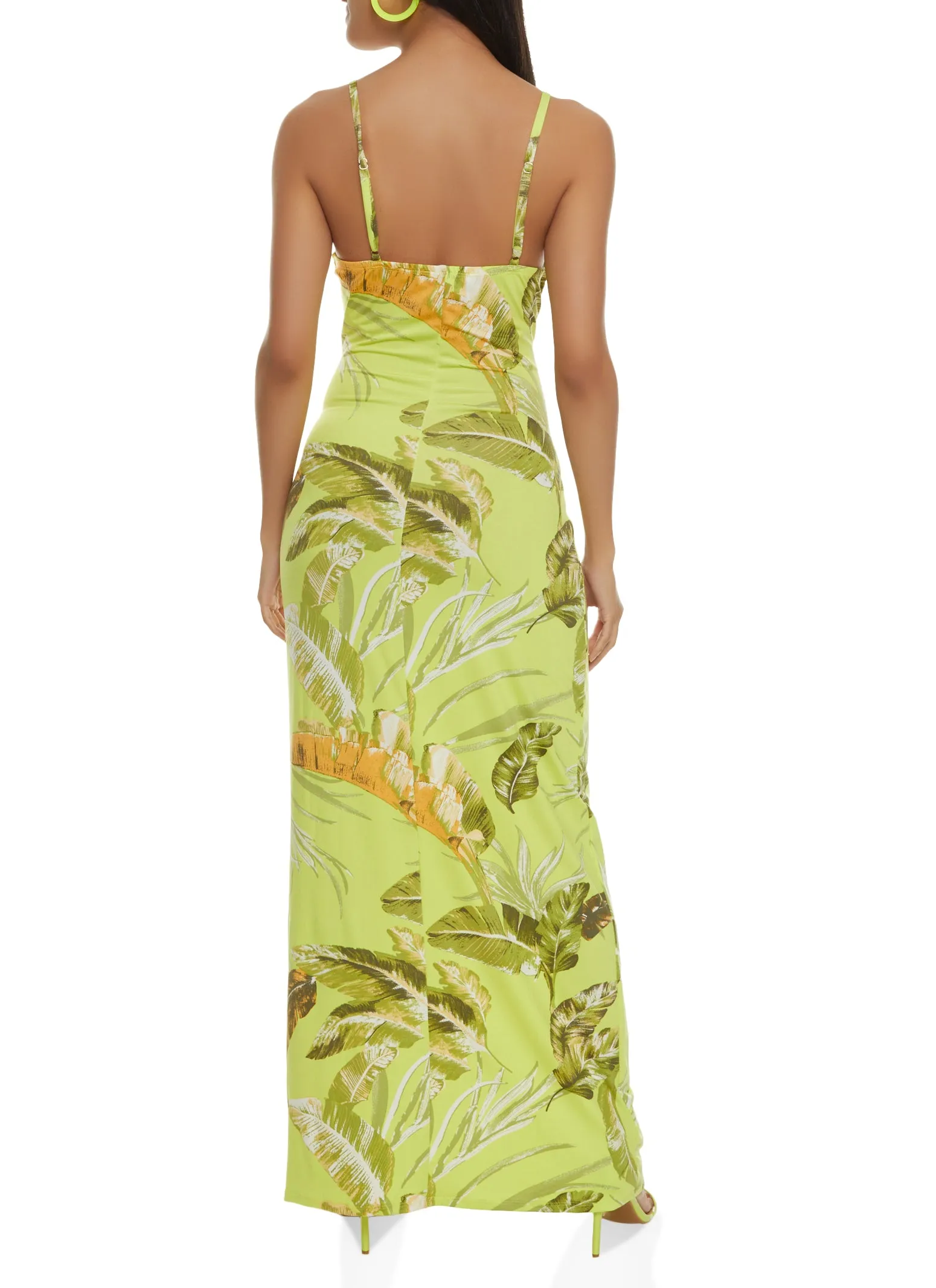 Haute Monde Tropical Palm Print Maxi Cami Dress sold by Rainbow product image thumbnail 3