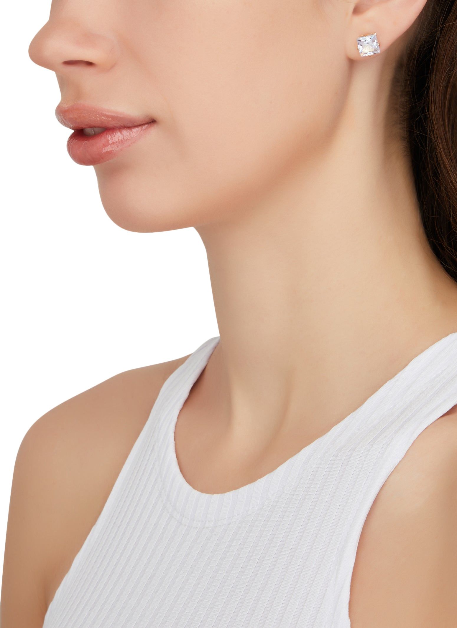 Set of 10 Cubic Zirconia Shaped Stud Earrings sold by Rainbow product image thumbnail 2