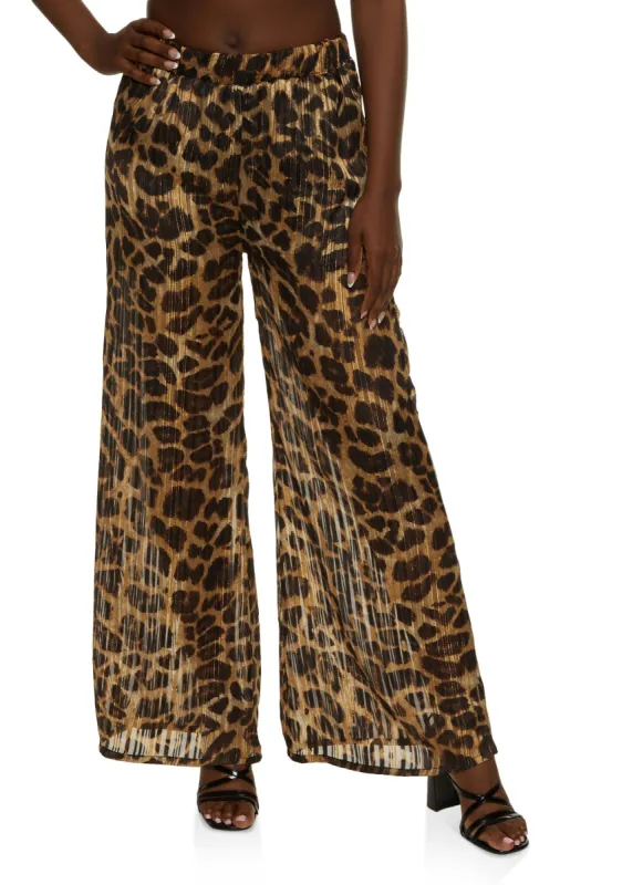 Patterned High Waist Palazzo Pants sold by Rainbow