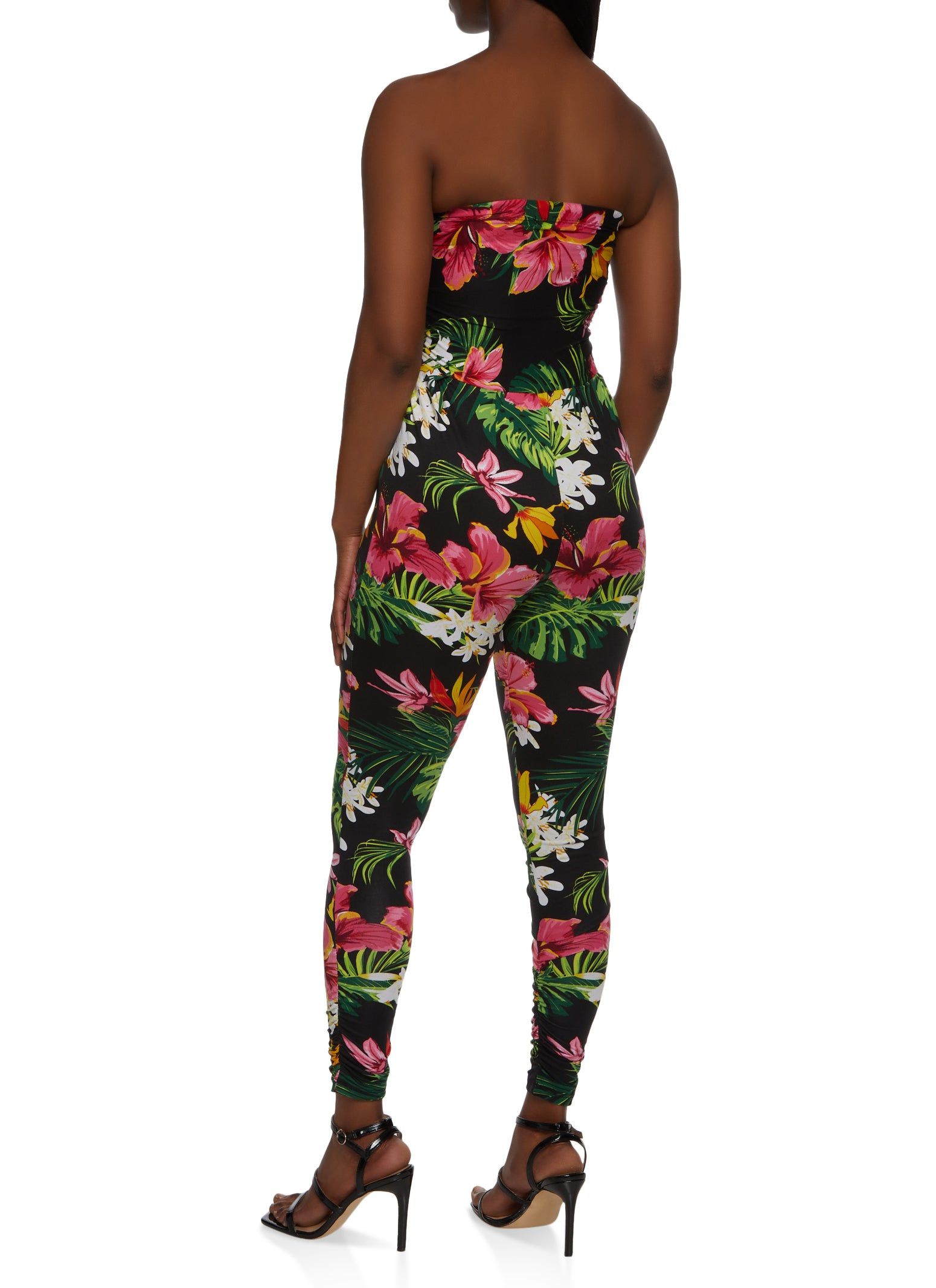 Floral Print Strapless Pocket Jumpsuit sold by Rainbow product image thumbnail 3