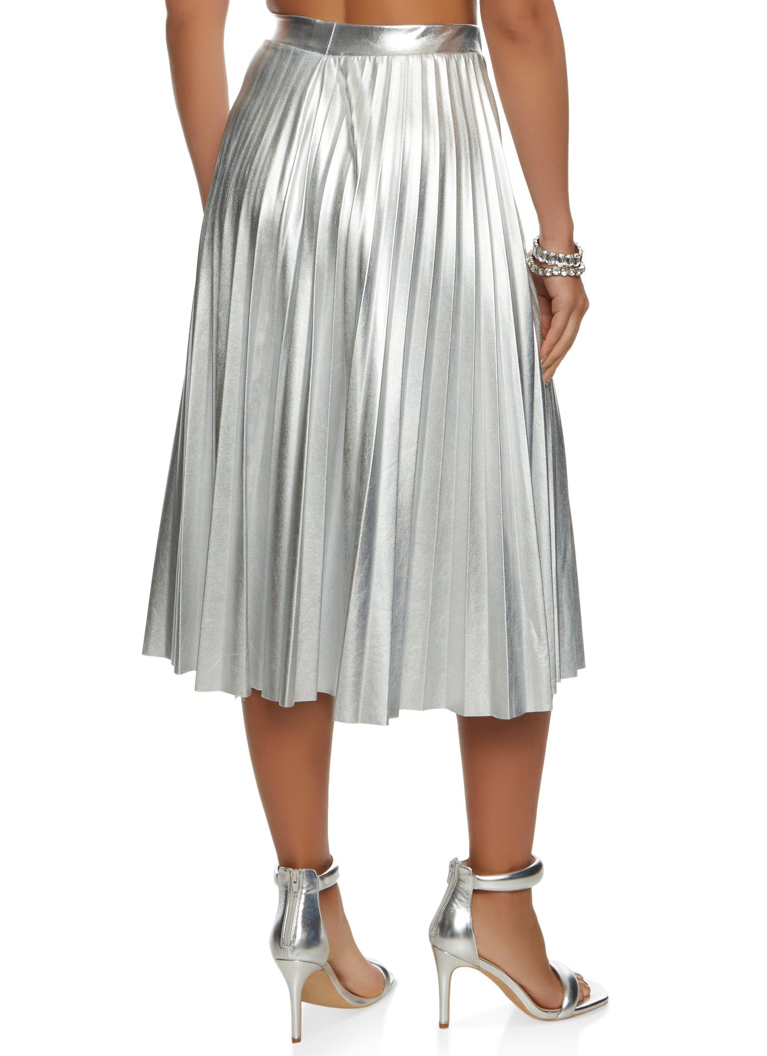 High Waist Pleated Midi Skirt sold by Rainbow product image thumbnail 2