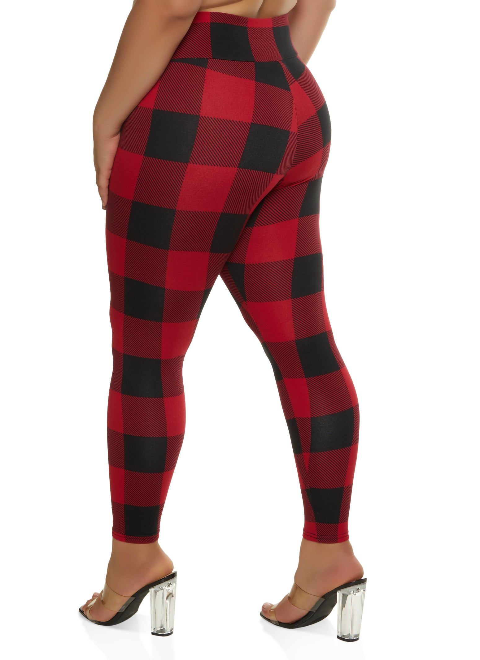 Plus Size Plaid High Waist Leggings sold by Rainbow product image thumbnail 2