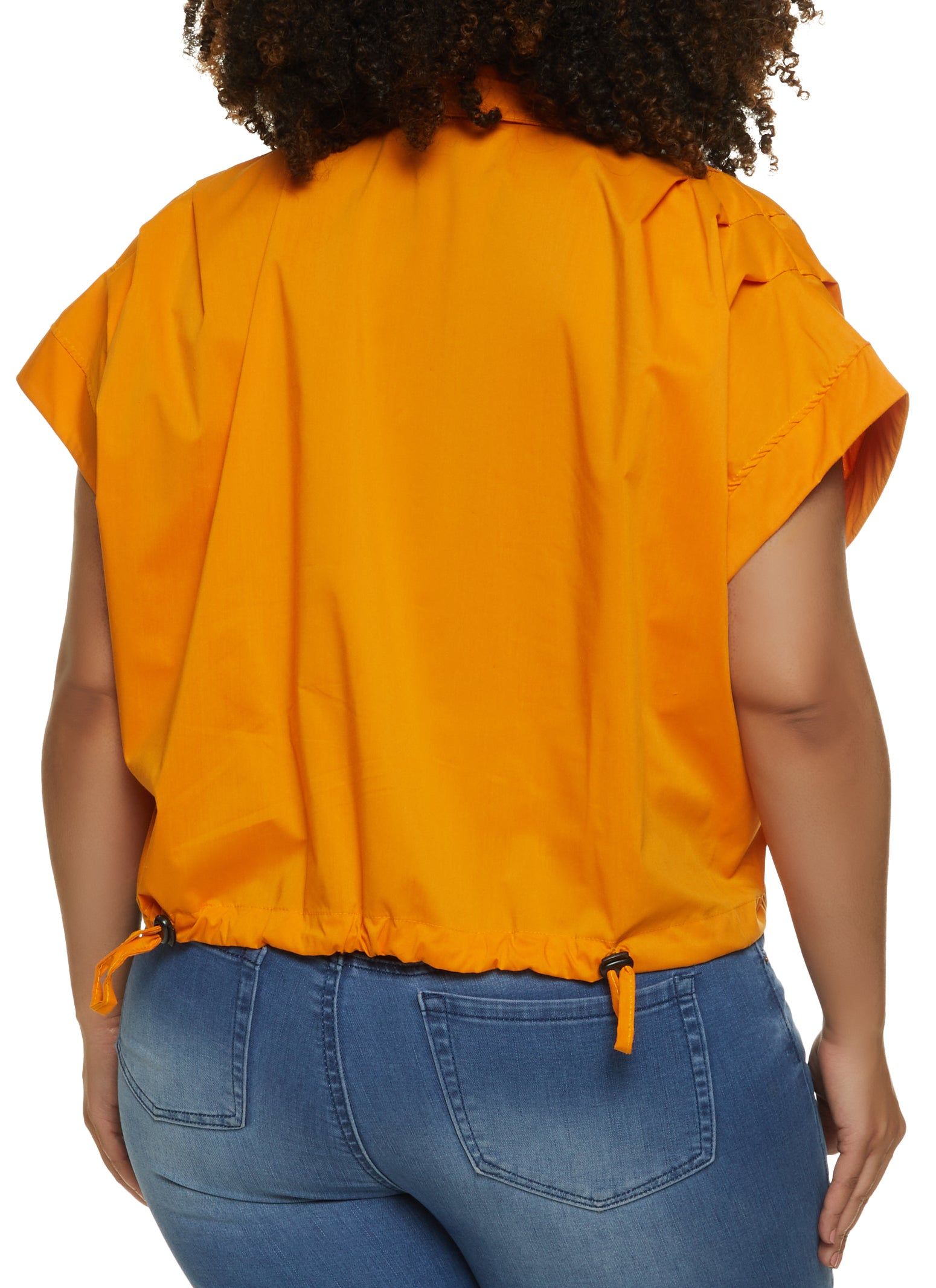 Plus Size Toggle Hem Button Front Shirt sold by Rainbow product image thumbnail 2