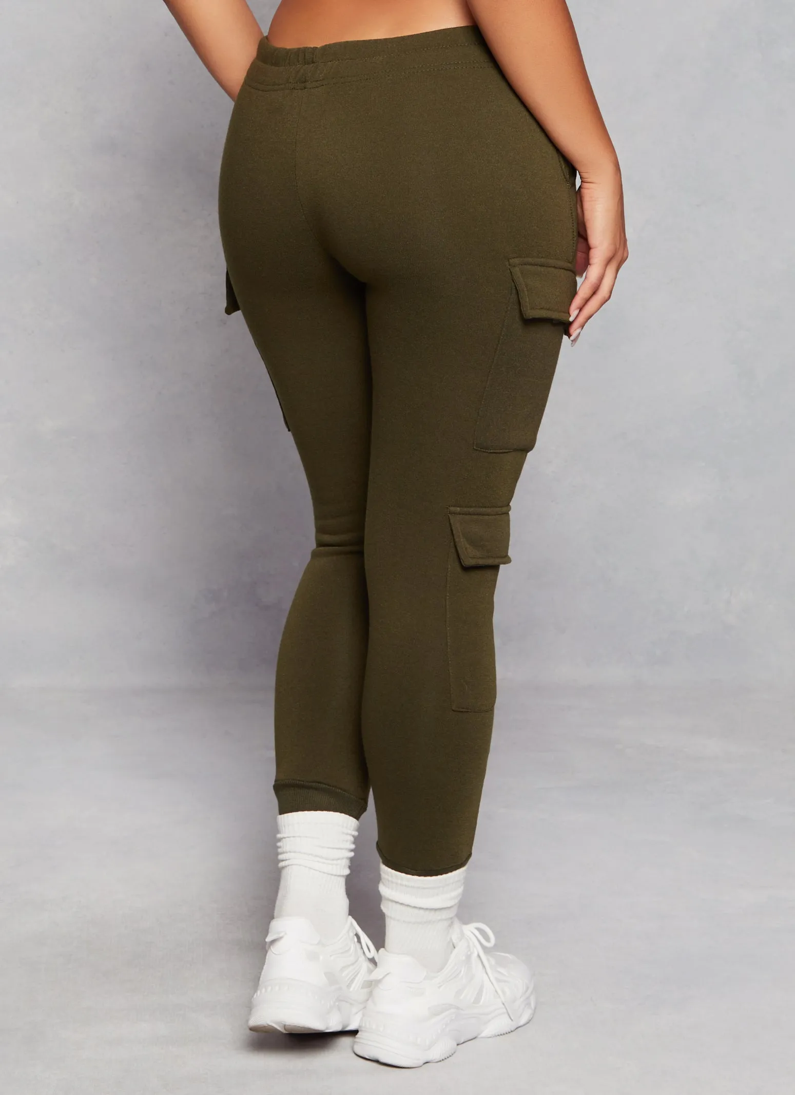 Fleece Drawstring Cargo Joggers sold by Rainbow product image thumbnail 3
