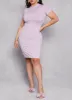 Plus Size Daisy Ribbed Knit T Shirt Dress sold by Rainbow