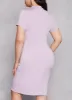 Plus Size Daisy Ribbed Knit T Shirt Dress sold by Rainbow