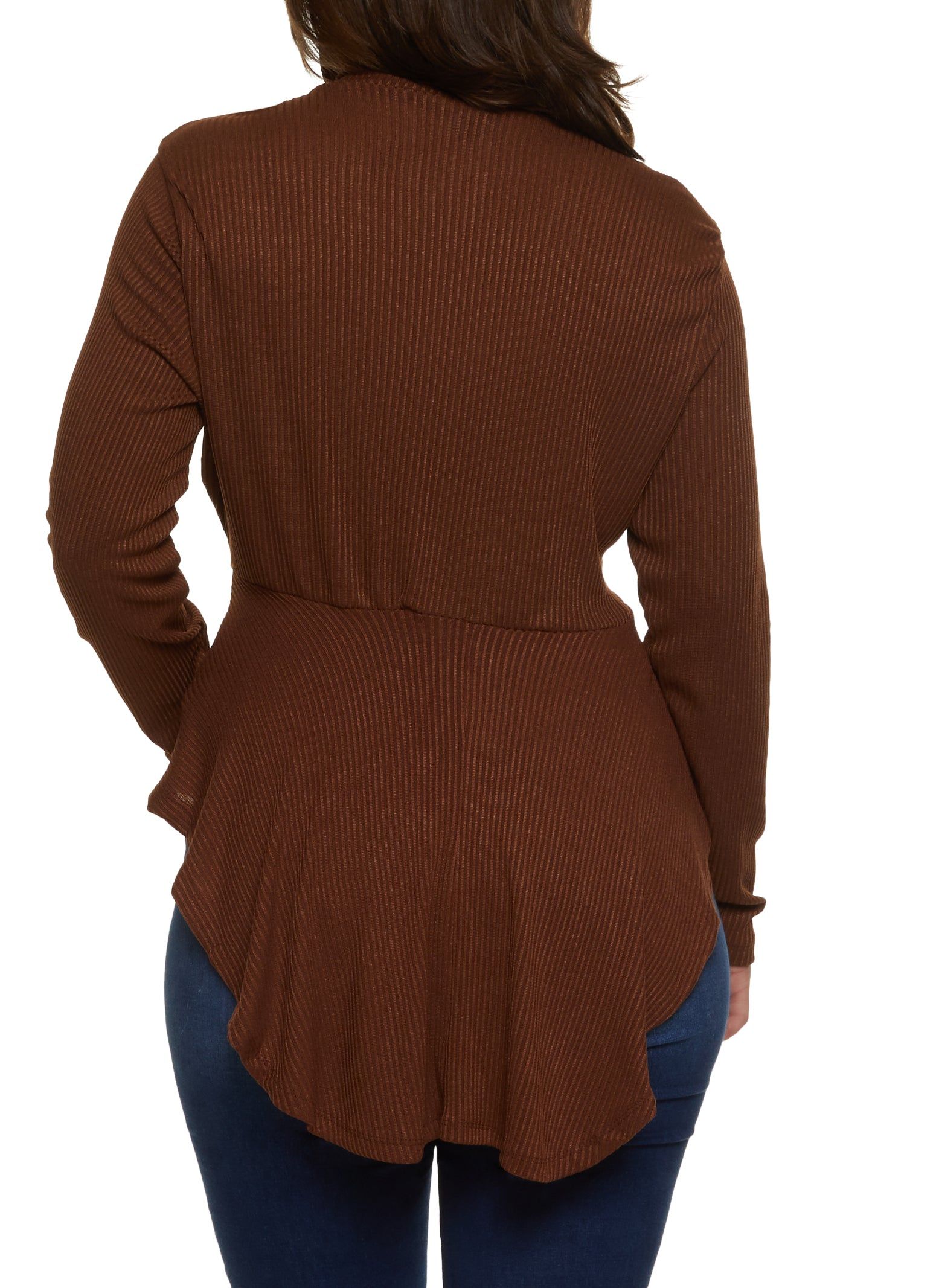 Plus Size Half Zip Hanky Hem Top sold by Rainbow product image thumbnail 2