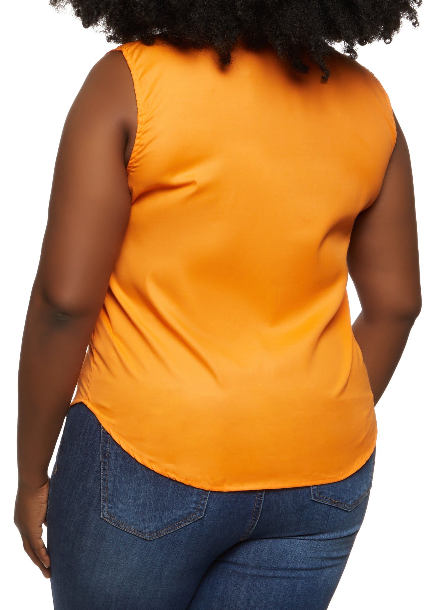 Plus Size Sleeveless Button Down Shirt sold by Rainbow product image thumbnail 2