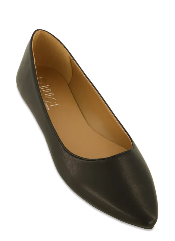 Basic Solid Pointed Toe Flats sold by Rainbow