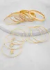 Cross Heart Rose Charm Bangles Set of 14 sold by Rainbow