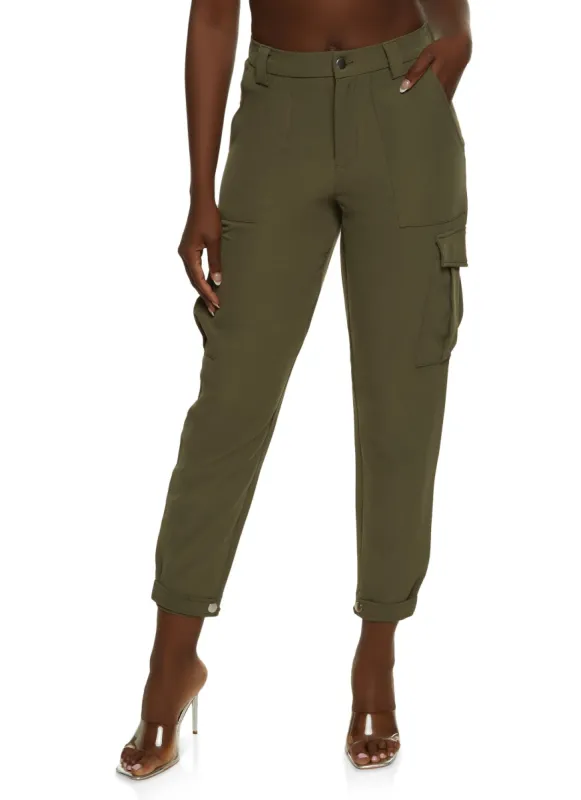 Tabbed Cuff Cargo Pocket Pants sold by Rainbow