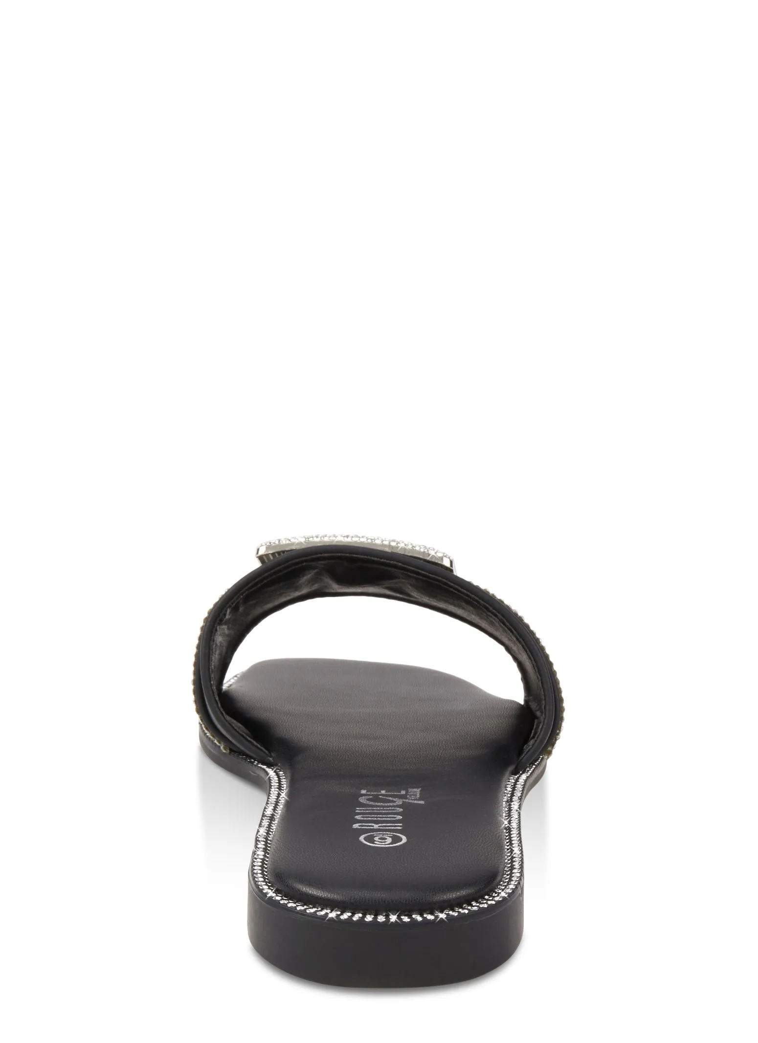 Rhinestone Studded Buckle Band Slide Sandals sold by Rainbow product image thumbnail 3