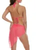 Daisy Solid Triangle Bikini Set and Mesh Tie Cover Up Skirt sold by Rainbow