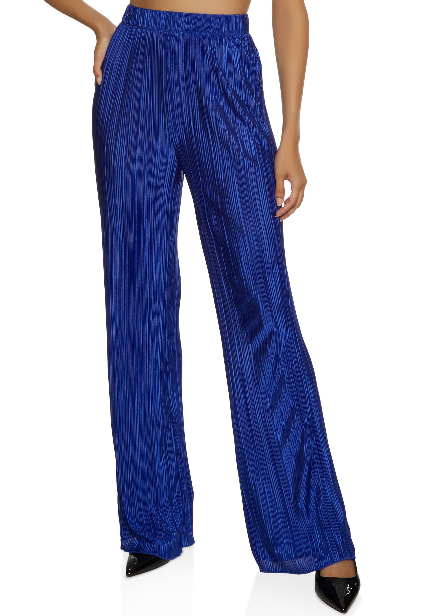 Plisse Wide Leg Pants sold by Rainbow