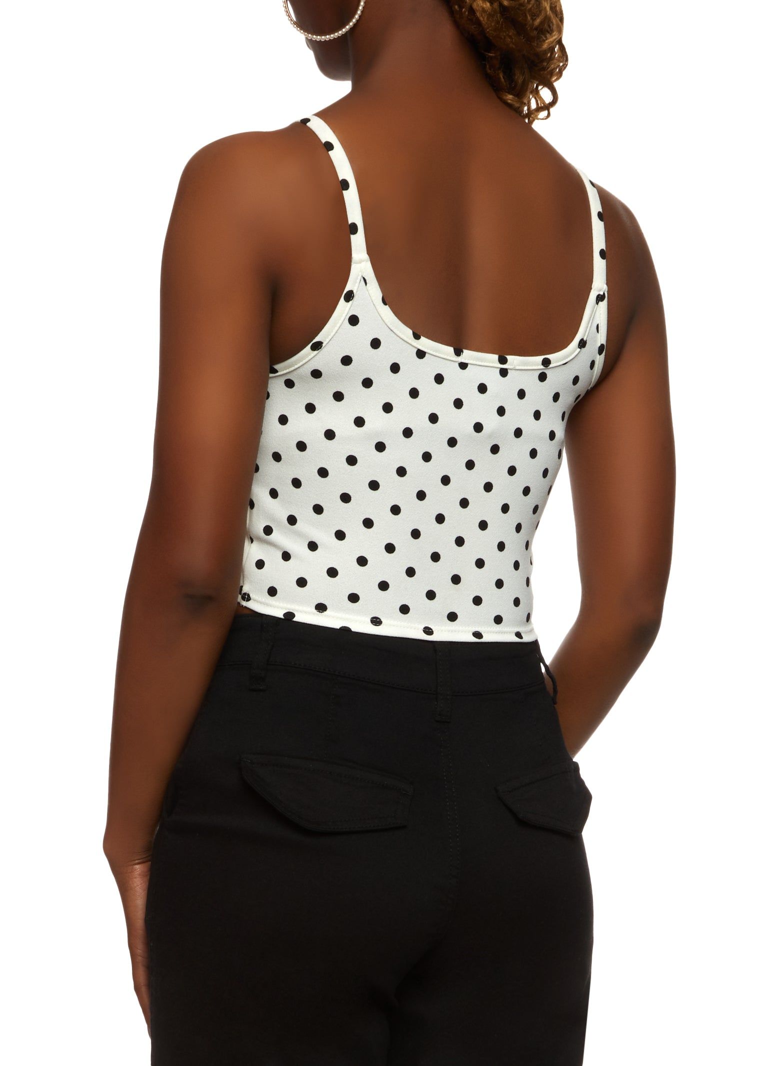 Polka Dot Print Square Neck Corset Top sold by Rainbow product image thumbnail 2
