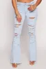 Ripped High Waisted Flare Jeans sold by Rainbow