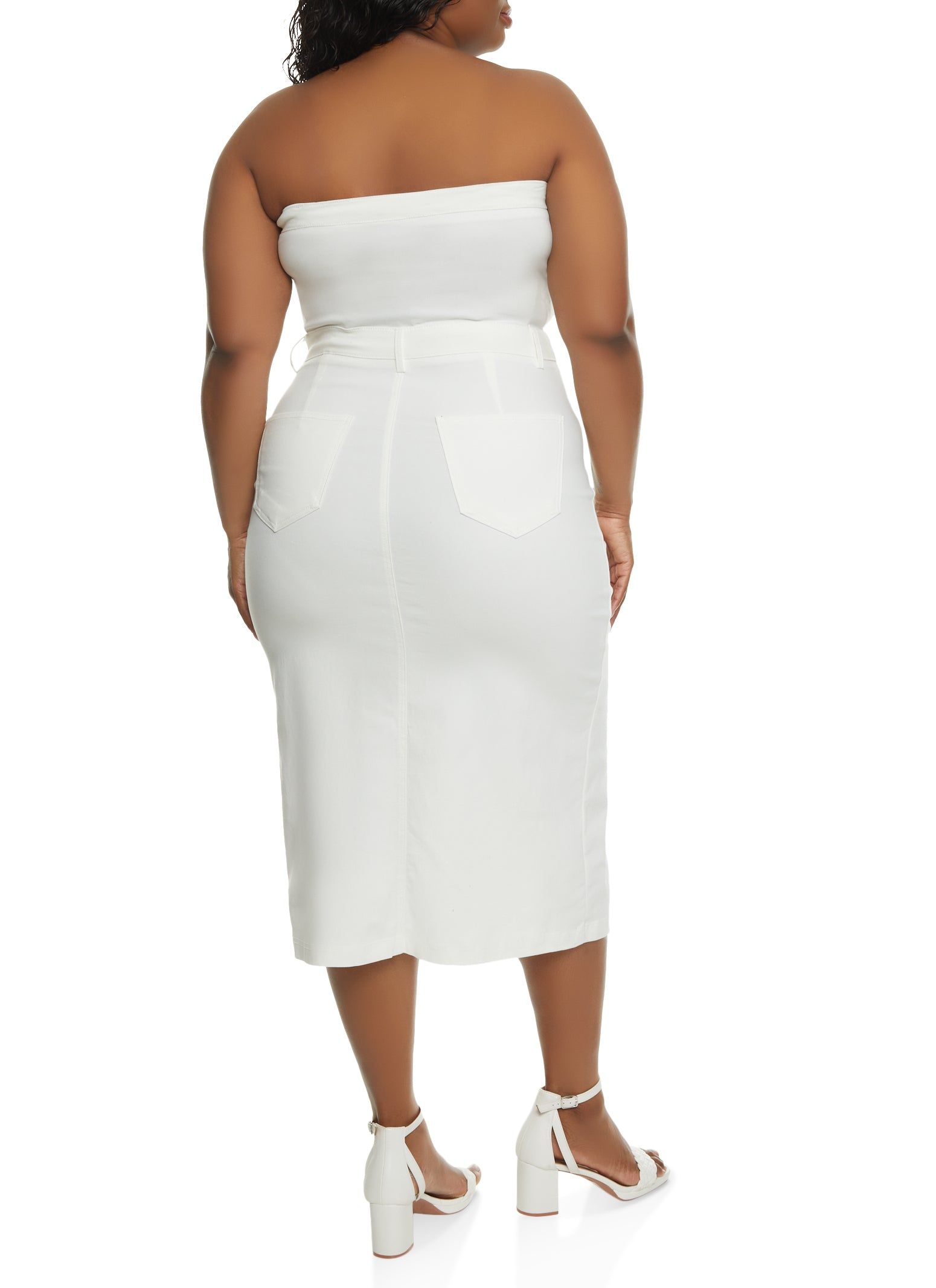 Plus Size Hyperstretch Bandeau Midi Dress sold by Rainbow product image thumbnail 3