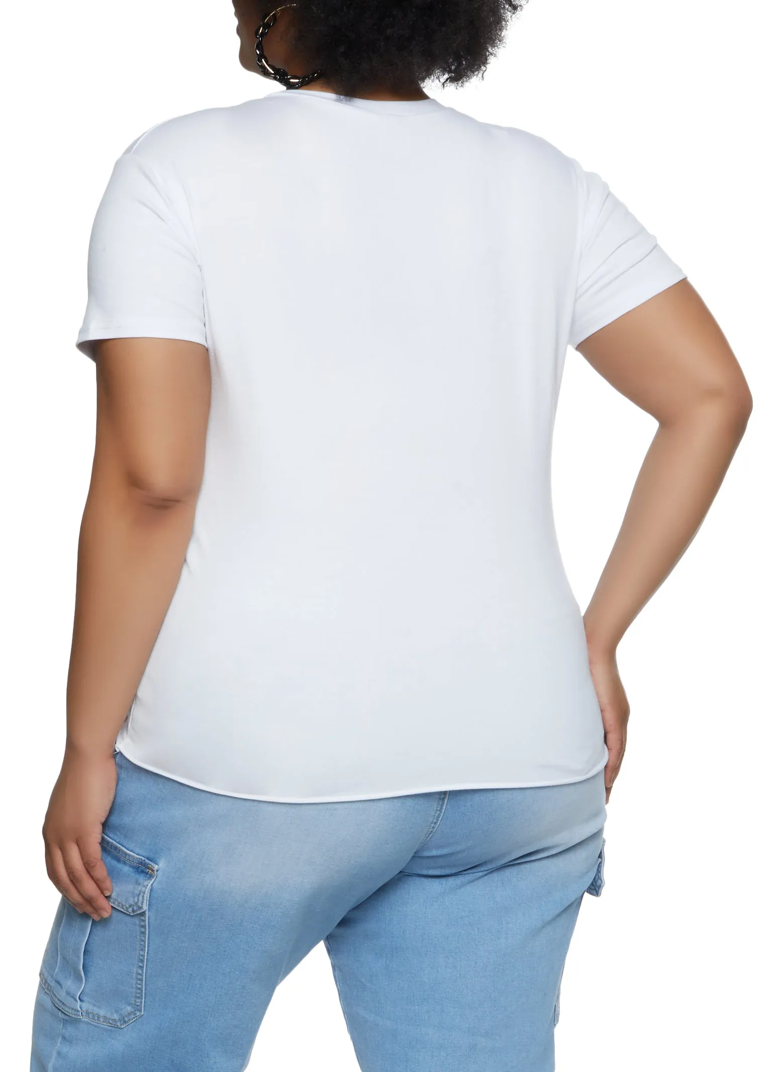 Plus Size Im Not Perfect Laser Cut Graphic Tee sold by Rainbow product image thumbnail 2
