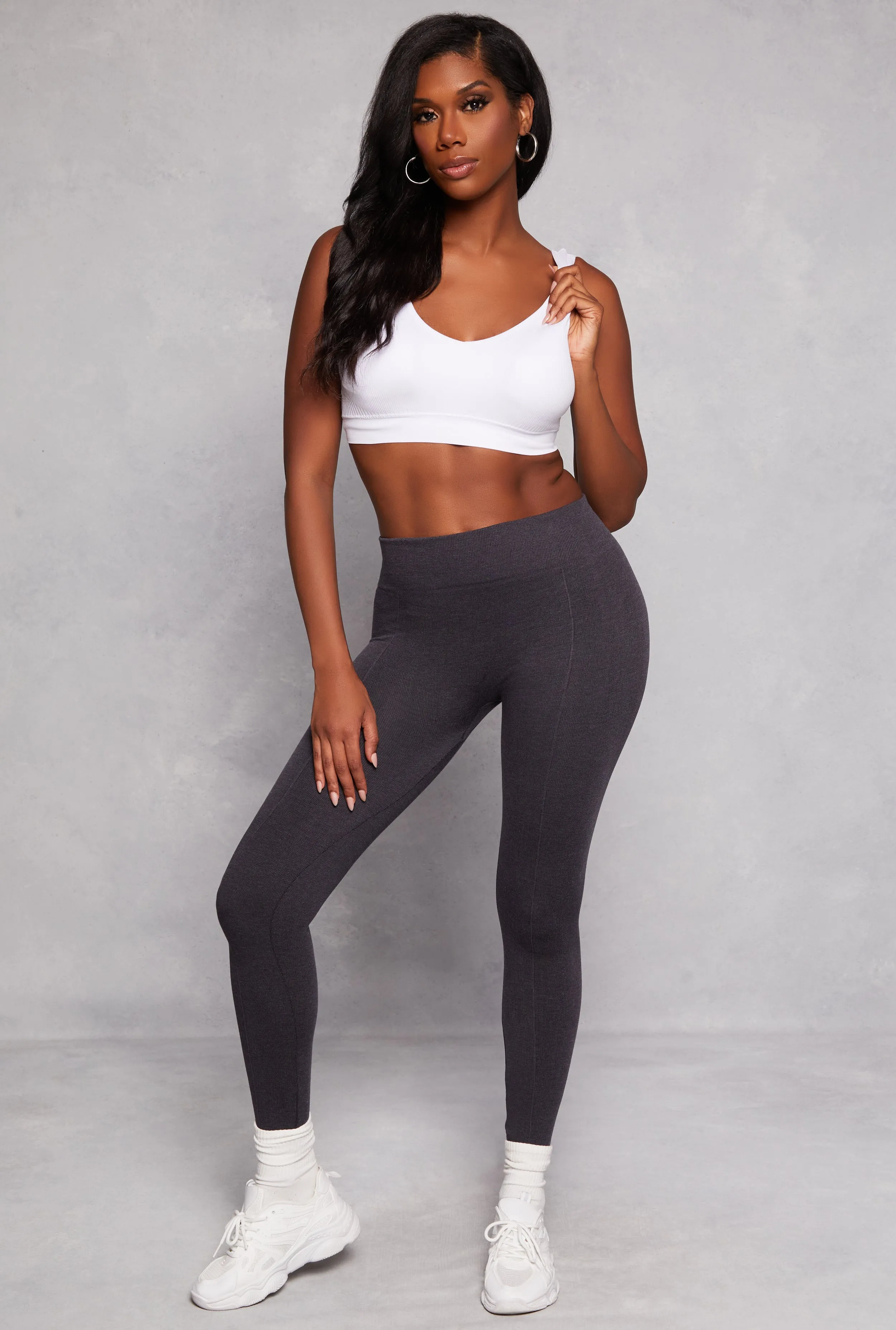 Fleece Textured Waistband Leggings sold by Rainbow