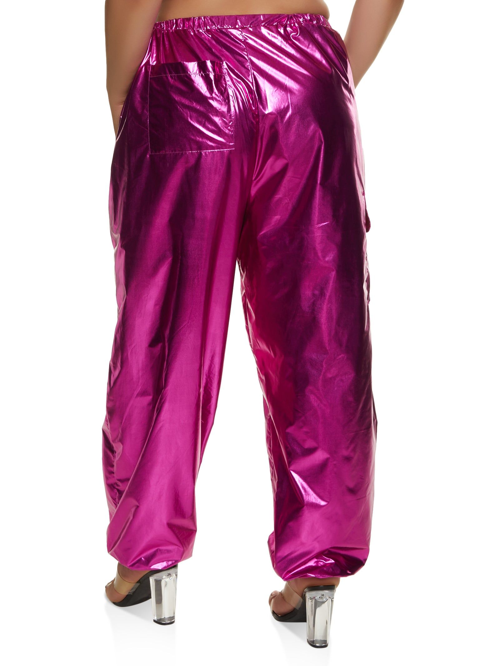 Plus Size Metallic Foil Cargo Pants sold by Rainbow product image thumbnail 3