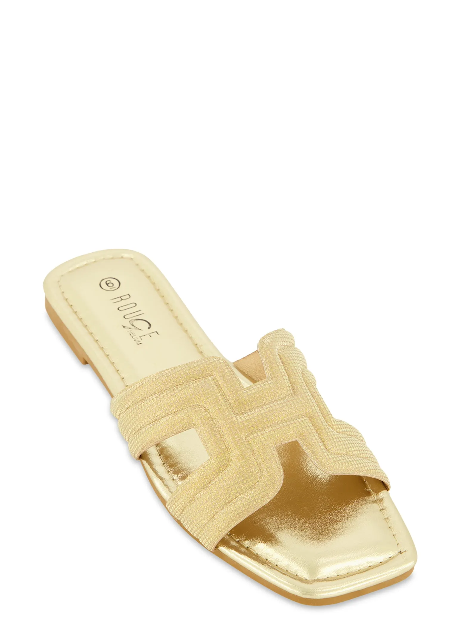 Glitter H Band Flat Slide Sandals sold by Rainbow