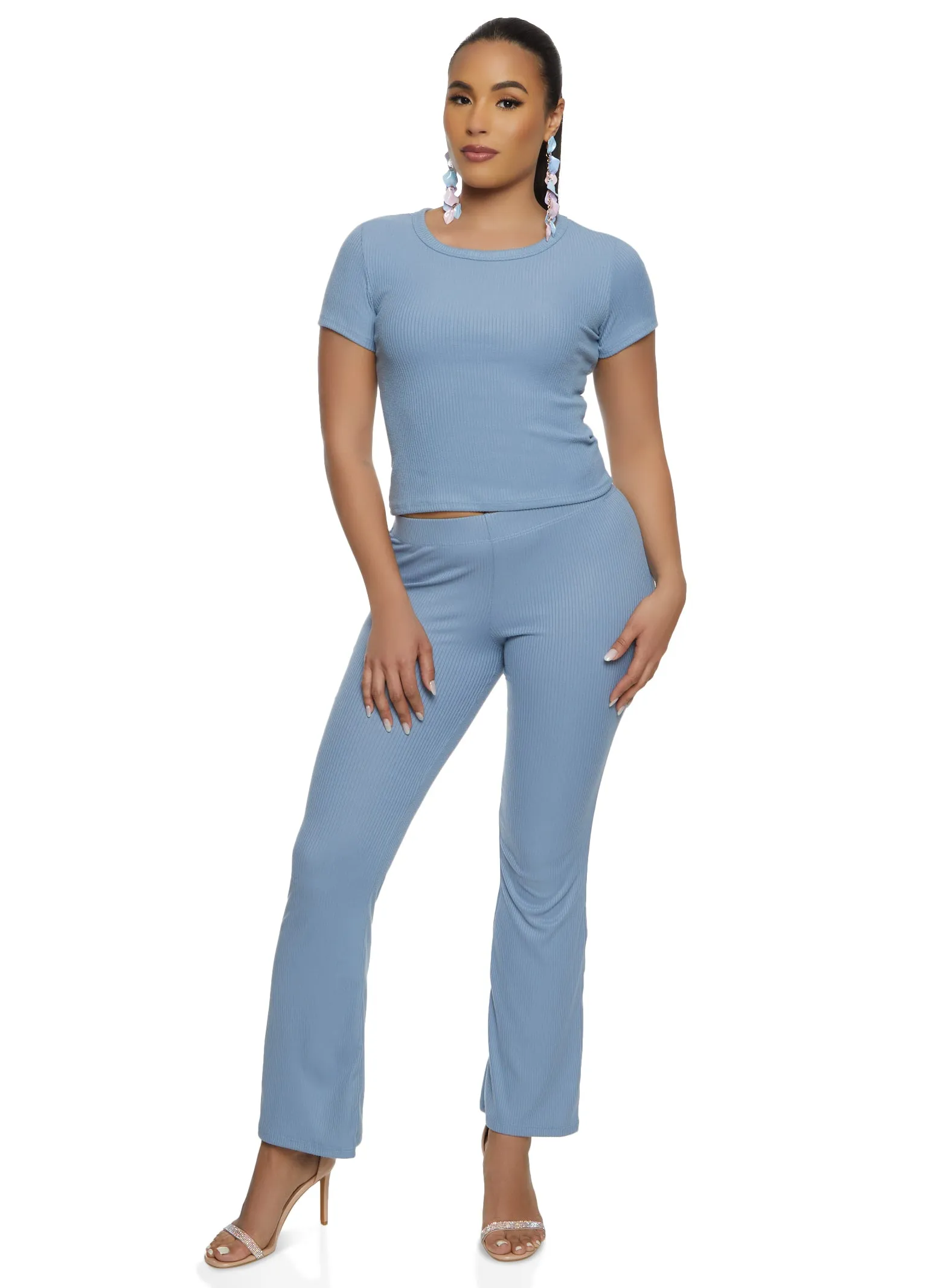 Ribbed Knit Short Sleeve Top sold by Rainbow product image thumbnail 2