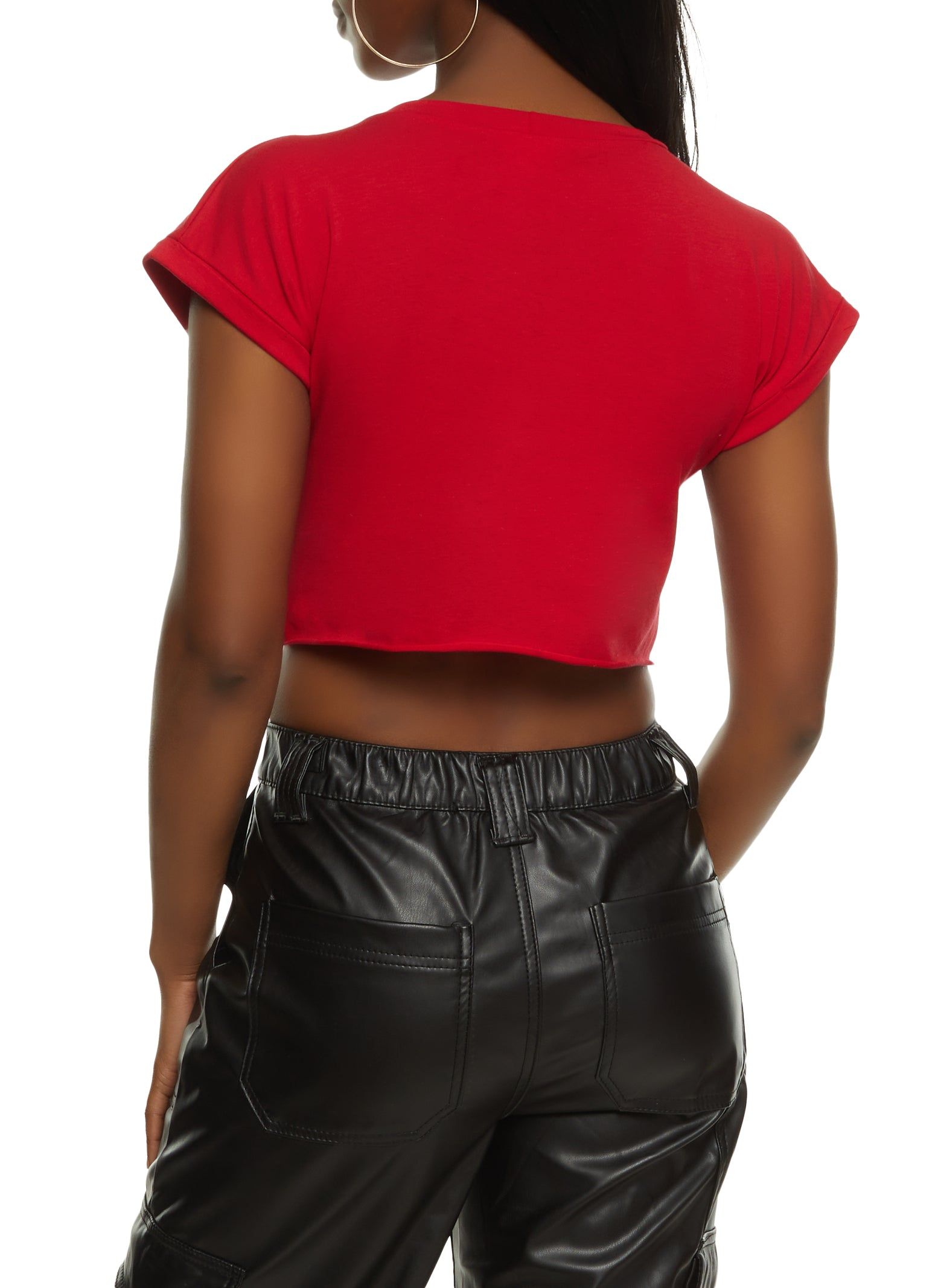 Rock and Roll Graphic Cropped Tee sold by Rainbow product image thumbnail 2