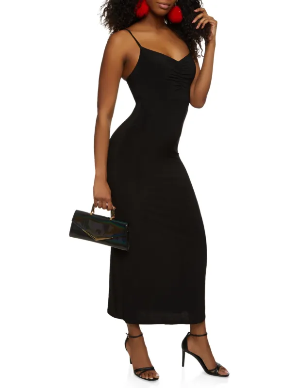 Haute Monde Ruched Front Maxi Dress sold by Rainbow
