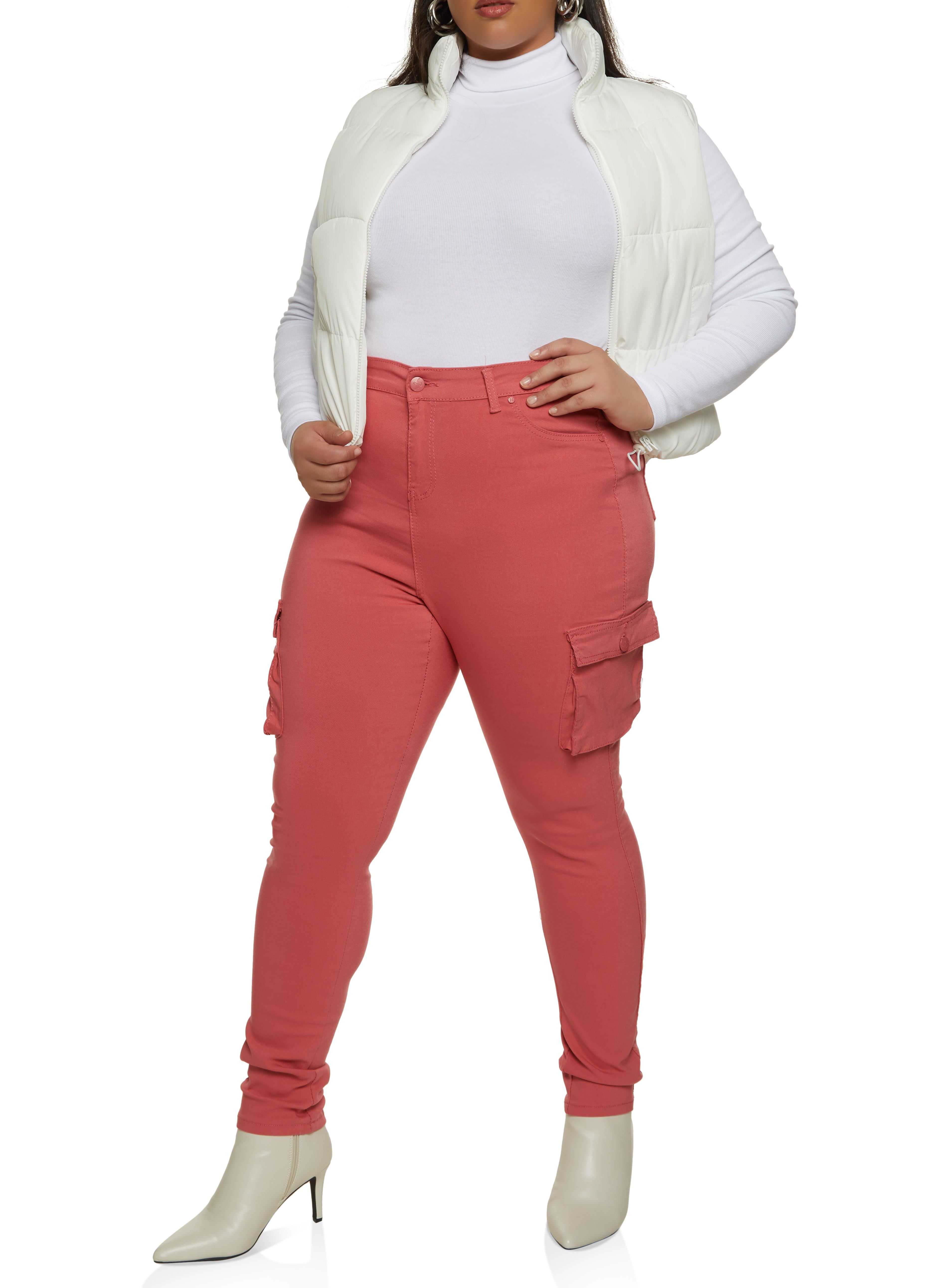 Plus Size Cargo Pocket Hyperstretch Skinny Pants sold by Rainbow product image thumbnail 2
