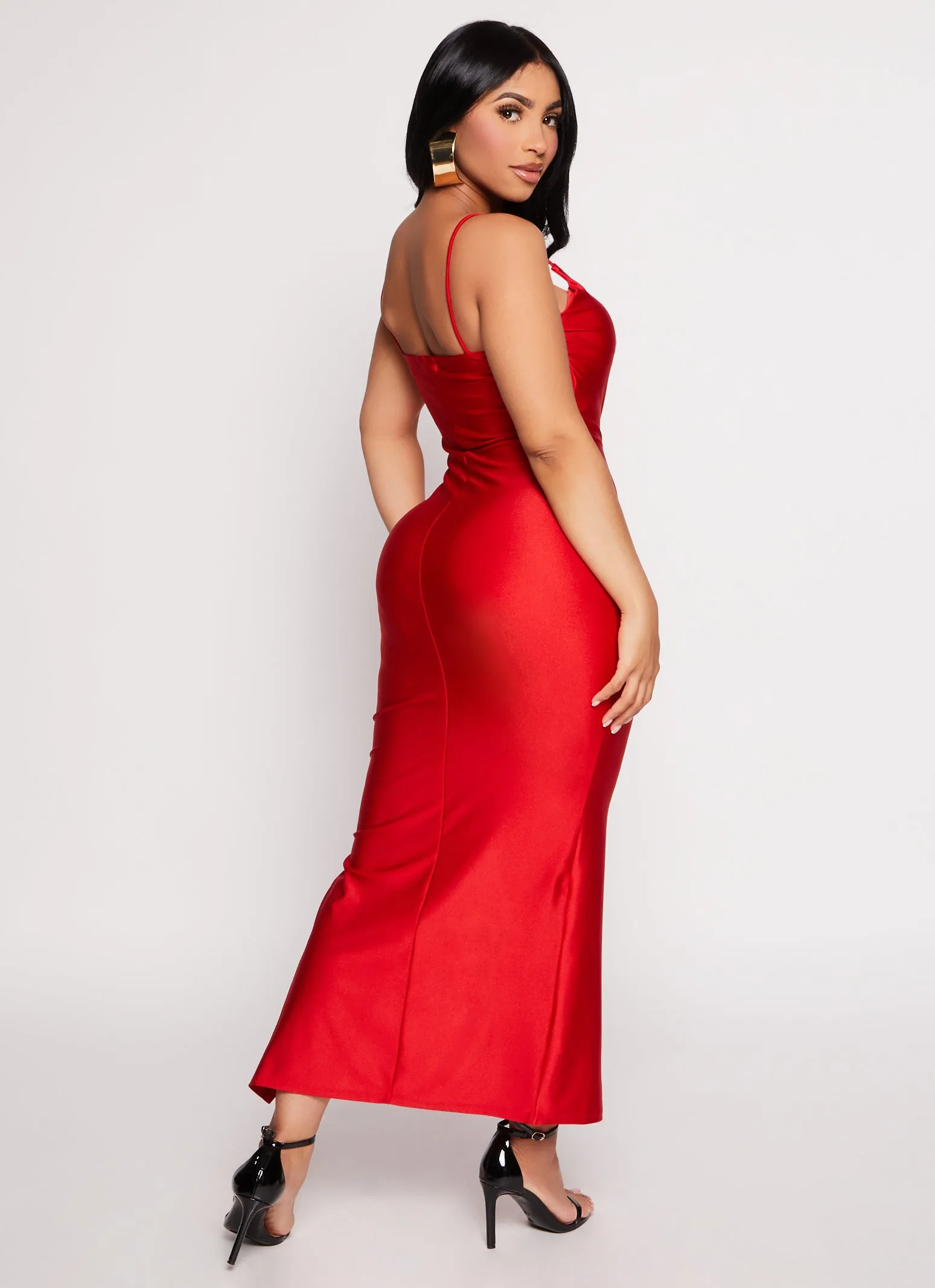 Thin Strap Side Slit Bodycon Maxi Dress sold by Rainbow product image thumbnail 3