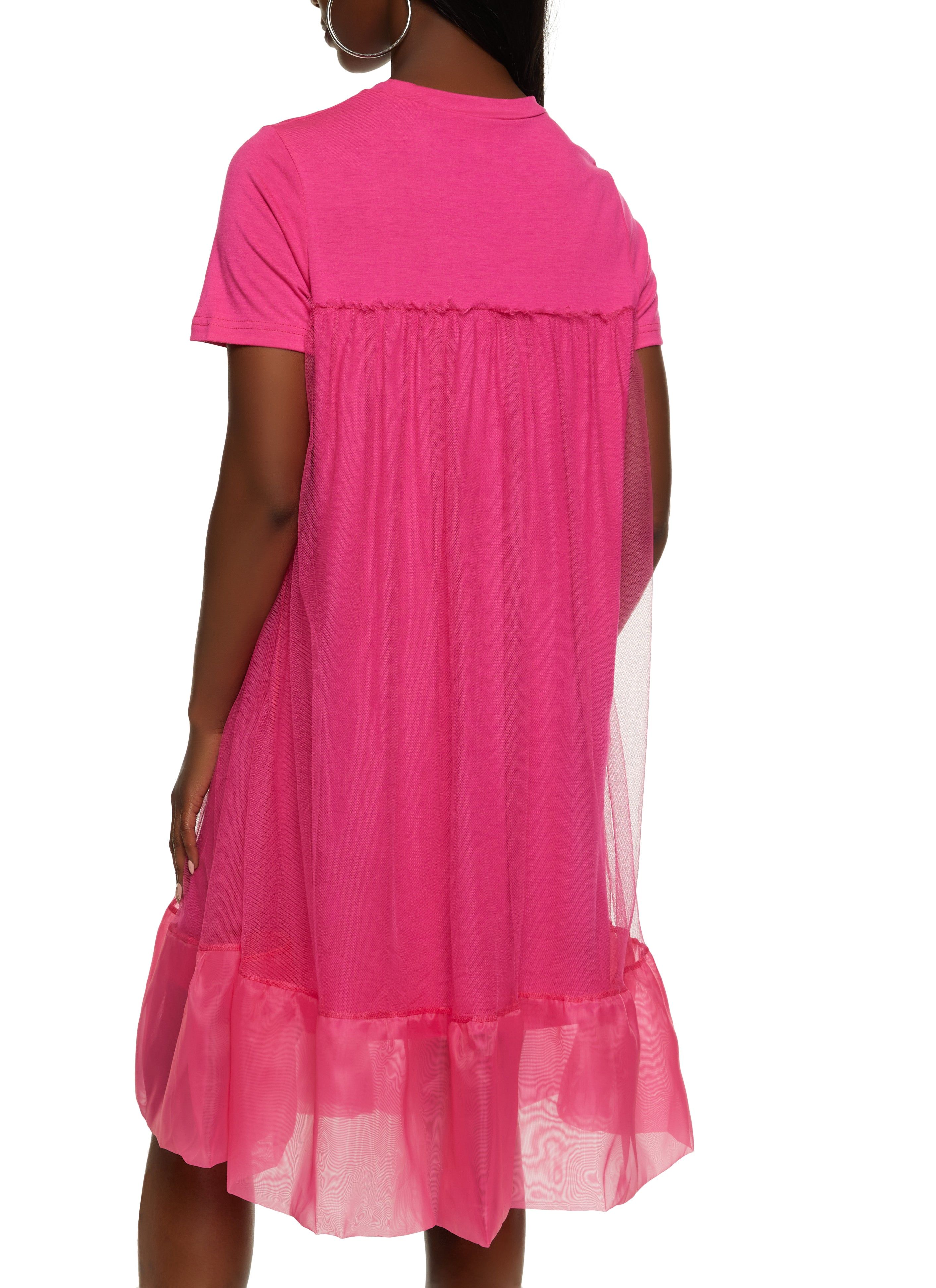 Organza Hem Tulle Midi Shift Dress sold by Rainbow product image thumbnail 3