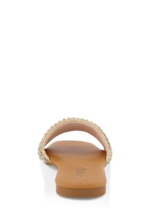 Rhinestone Single Band Slide Sandals sold by Rainbow