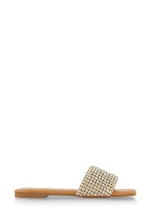 Rhinestone Single Band Slide Sandals sold by Rainbow