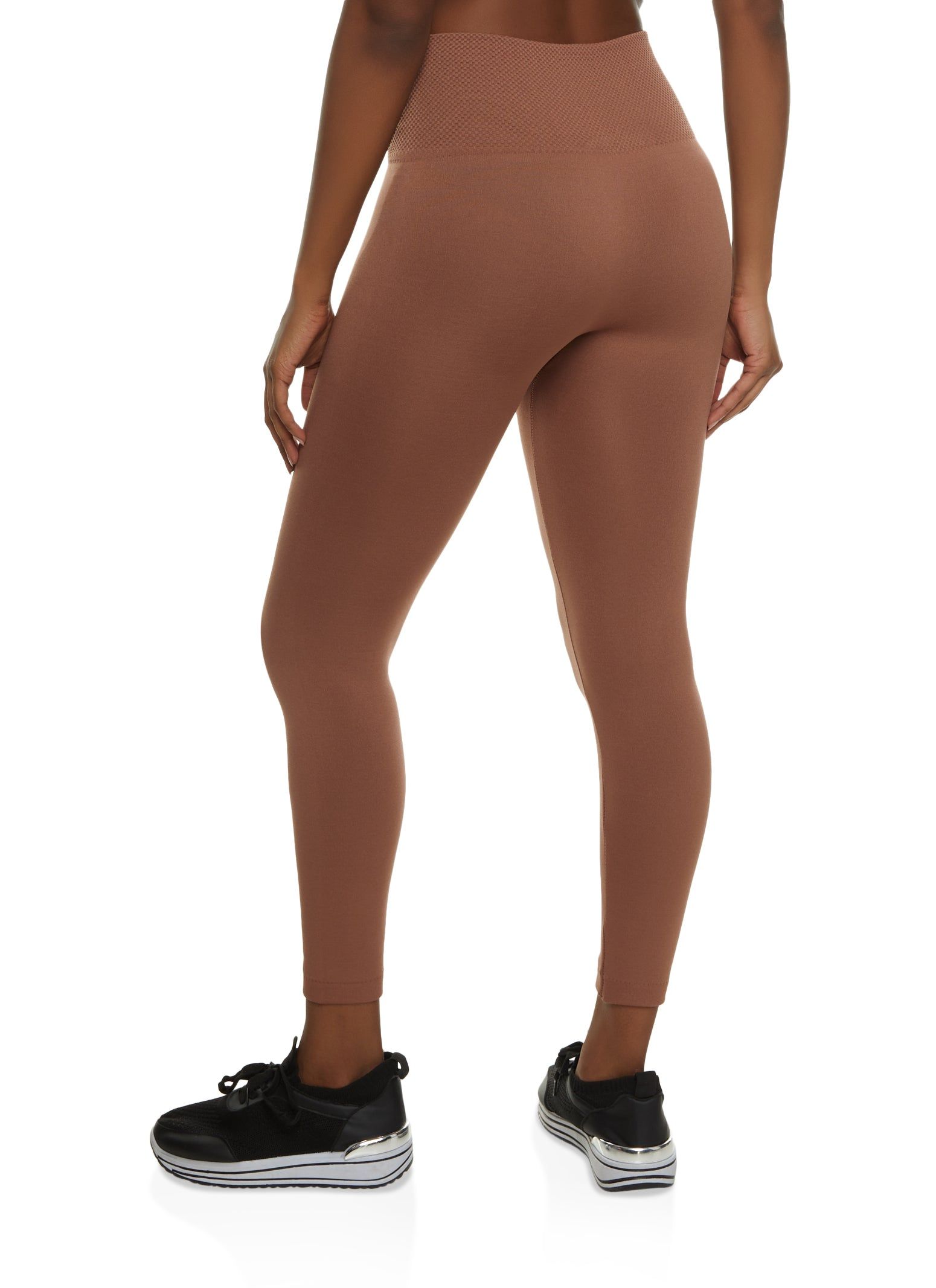 Waffle Knit Waistband Fleece Leggings sold by Rainbow product image thumbnail 2