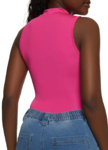Mock Neck Tank Bodysuit sold by Rainbow