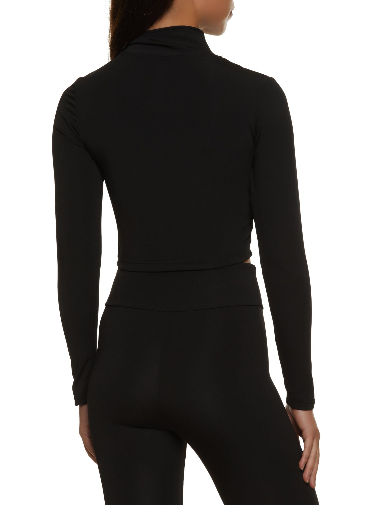 Contrast Pintuck Detail Cropped Track Jacket sold by Rainbow product image thumbnail 3