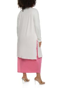 Plus Size Soft Knit Open Front Duster sold by Rainbow