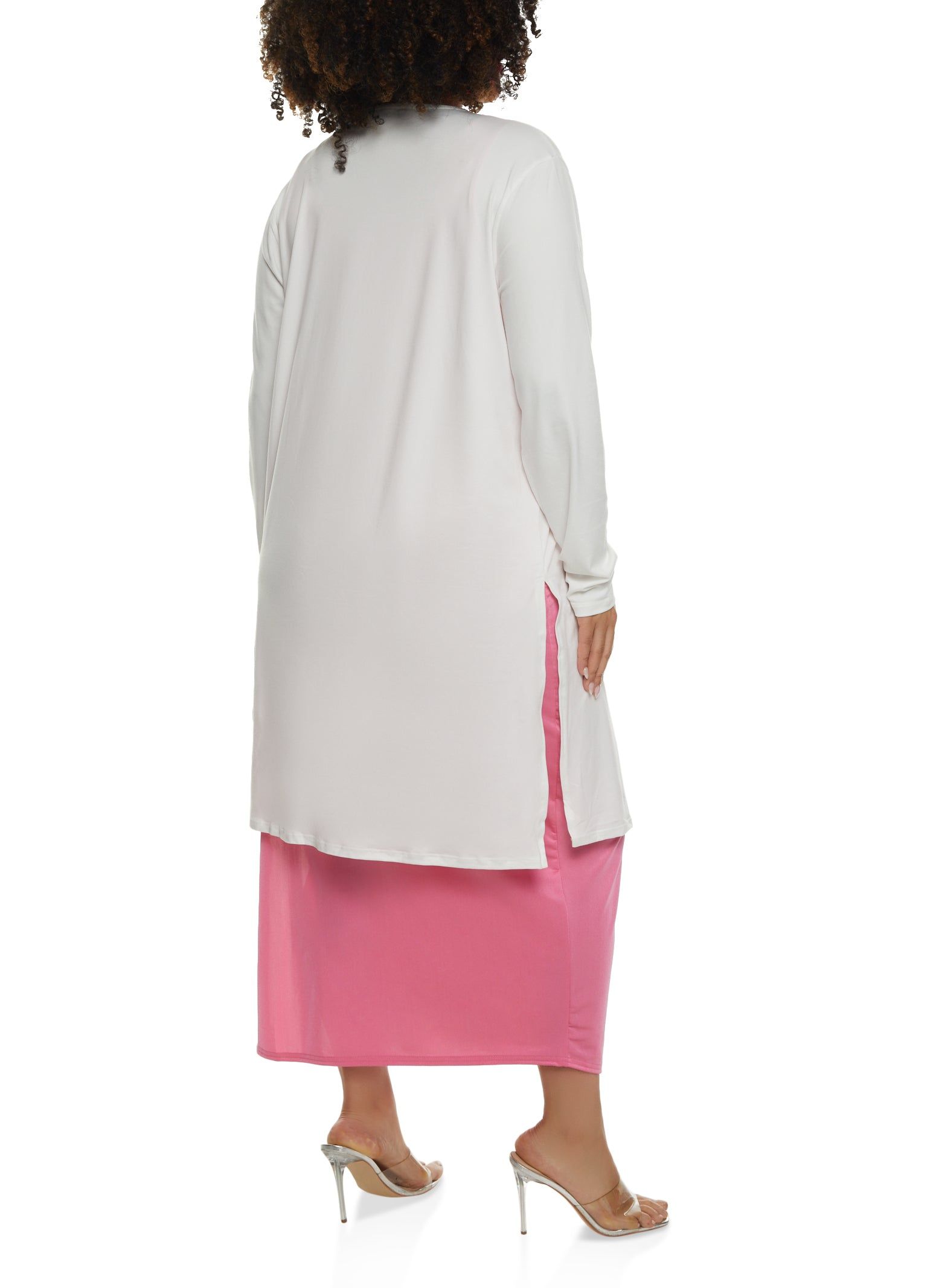 Plus Size Soft Knit Open Front Duster sold by Rainbow product image thumbnail 2