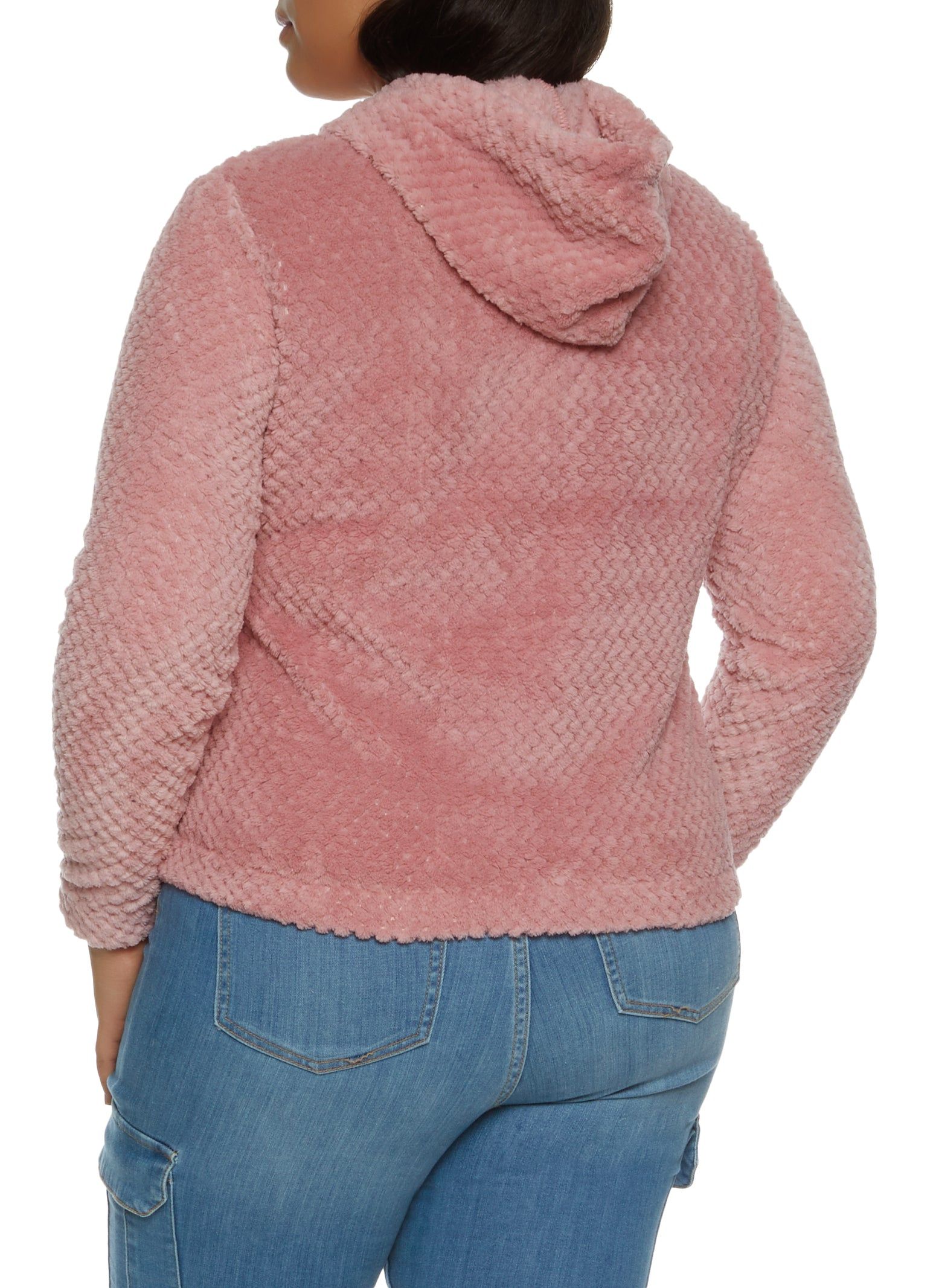 Plus Size Faux Fur Pullover Hoodie sold by Rainbow product image thumbnail 2