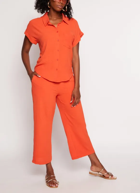 Airy Pull On Palazzo Pants sold by Rainbow