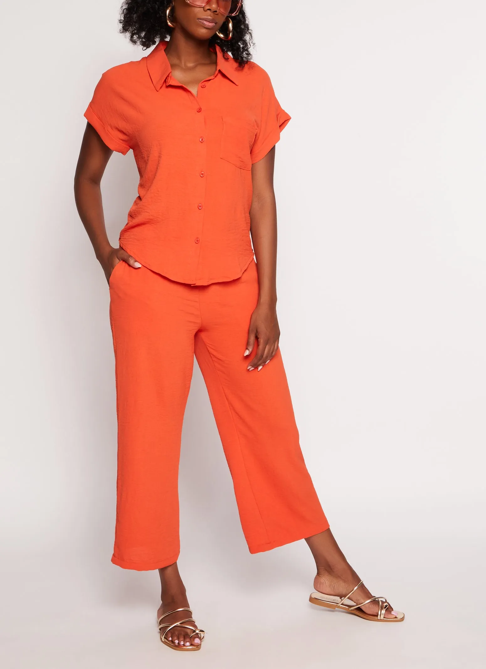 Airy Pull On Palazzo Pants sold by Rainbow