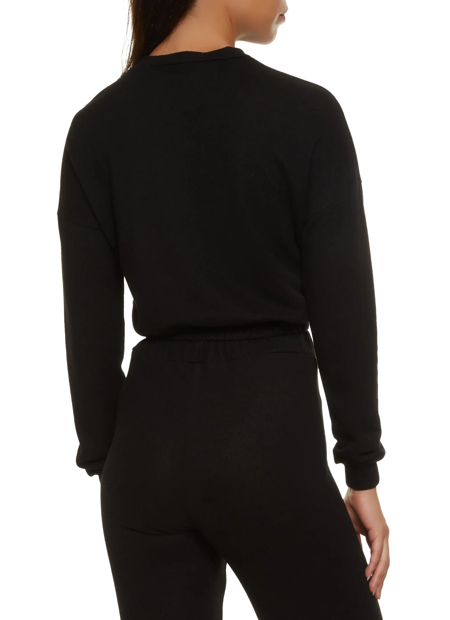 Fleece Drawstring Hem Pullover Sweatshirt sold by Rainbow product image thumbnail 3