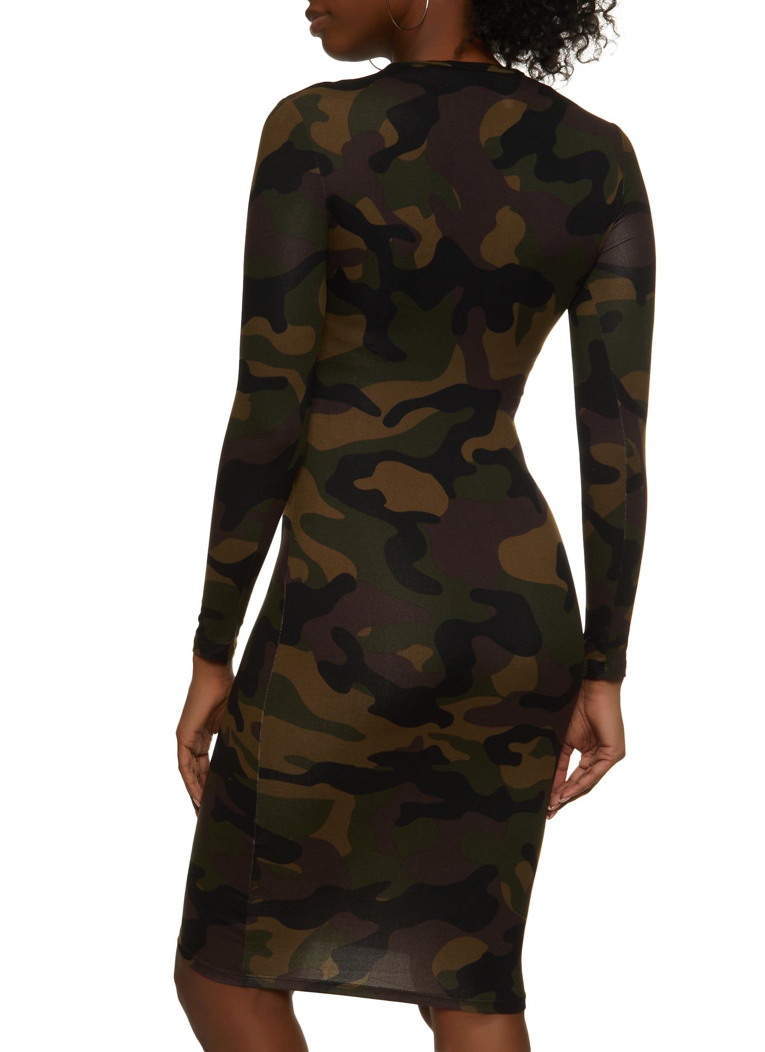 Mock Neck Printed Midi Dress sold by Rainbow product image thumbnail 3