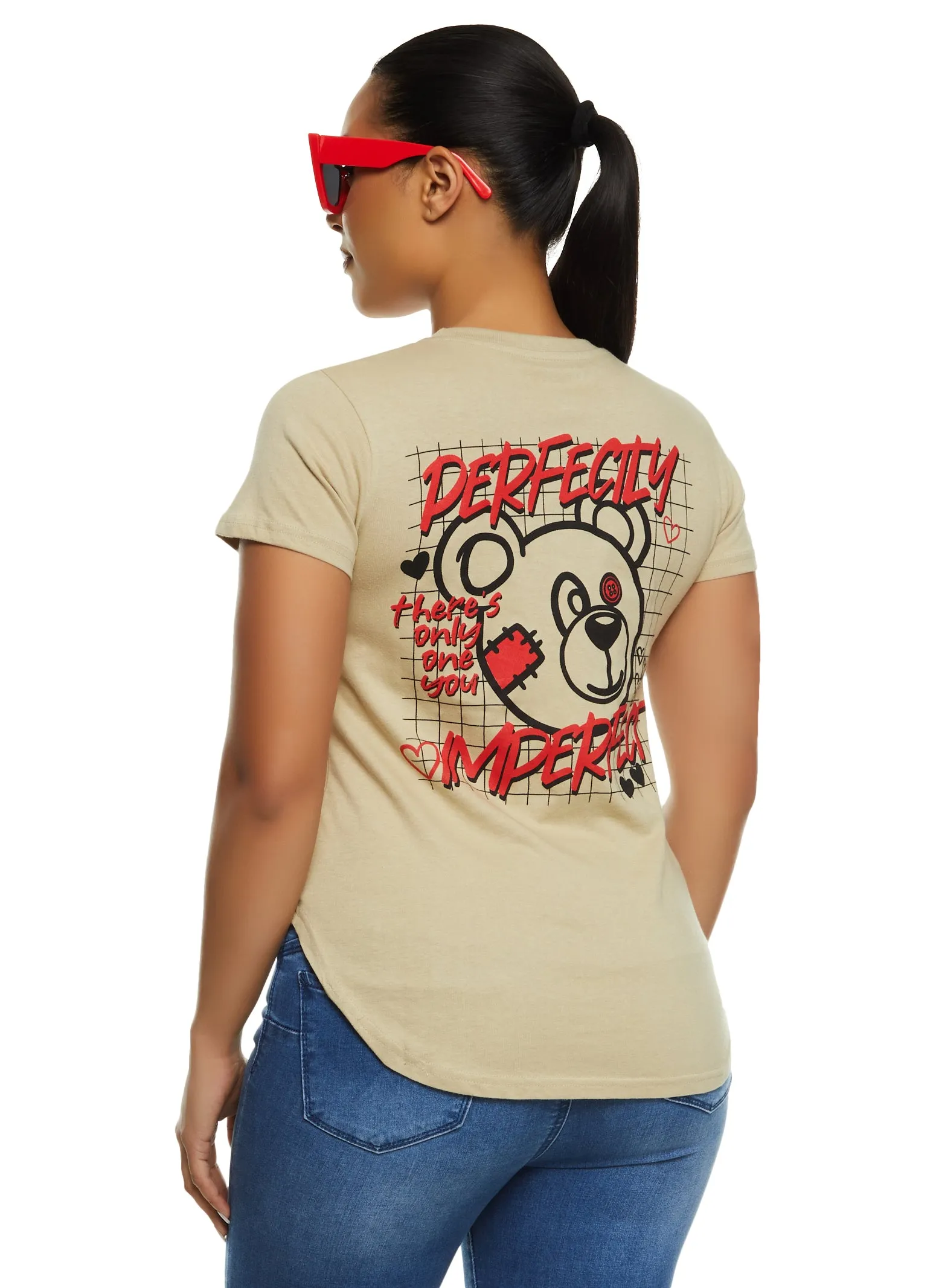 Perfectly Imperfect Bear Graphic Tee sold by Rainbow