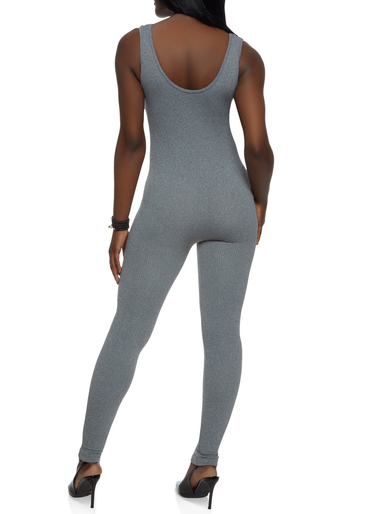 Ribbed Zip Neck Sleeveless Catsuit sold by Rainbow product image thumbnail 2