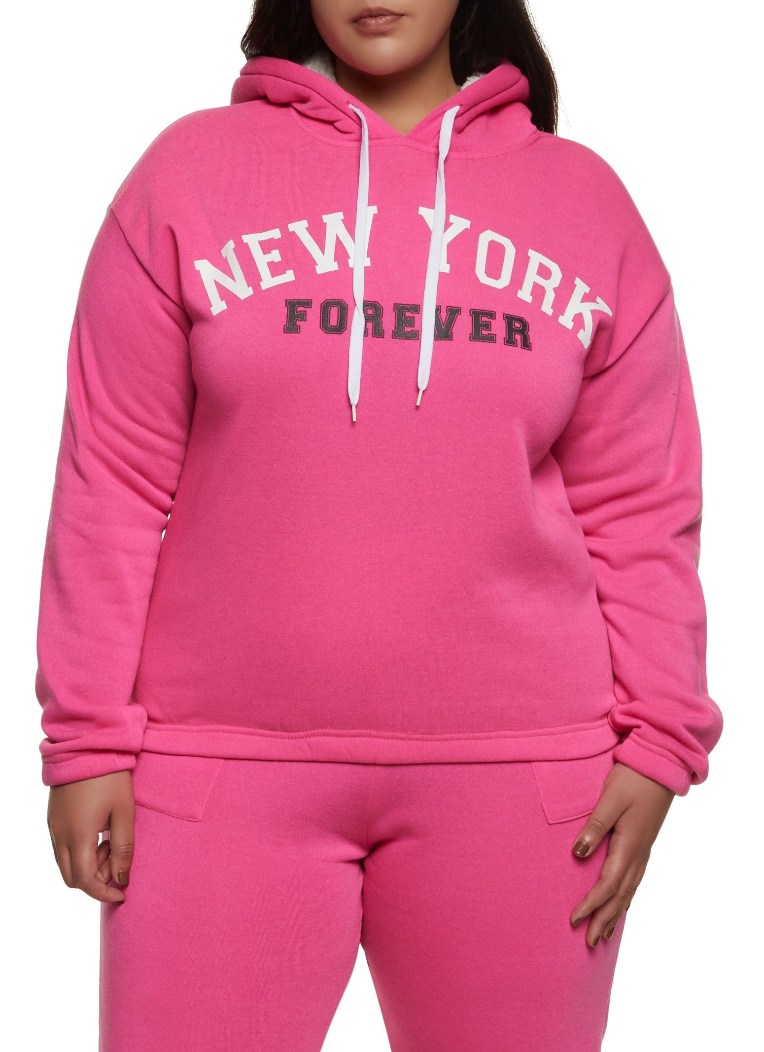 Plus Size New York Forever Hoodie sold by Rainbow