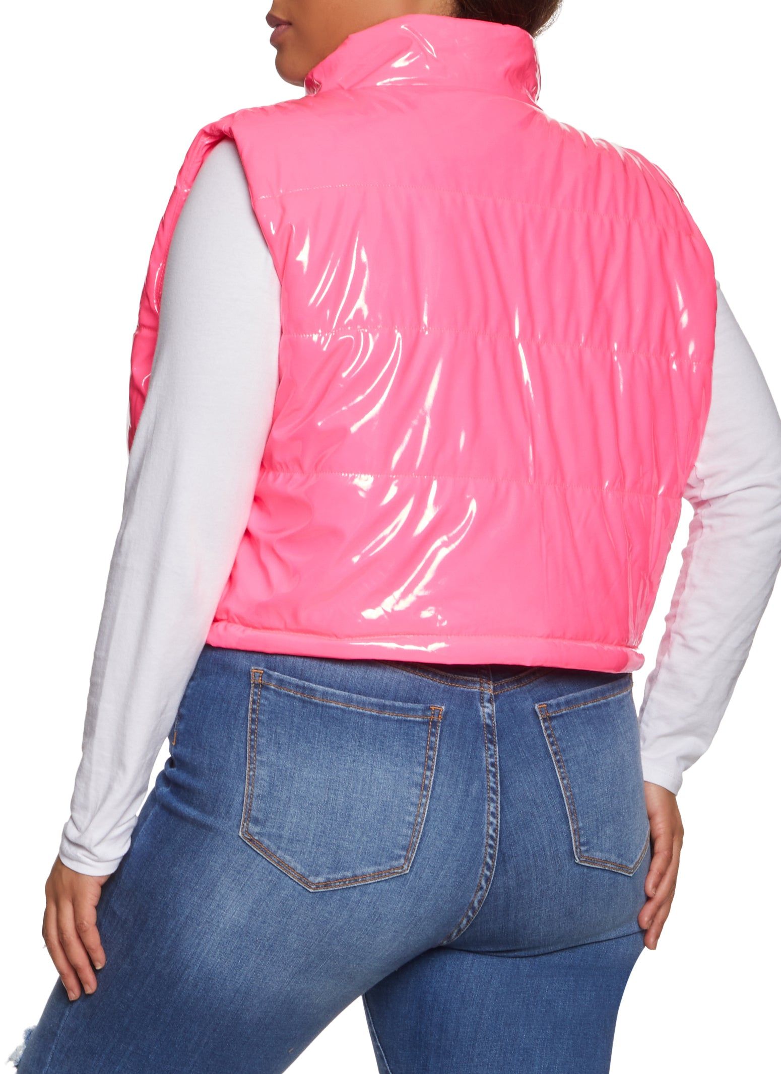 Plus Size Faux Patent Leather Vest sold by Rainbow product image thumbnail 2
