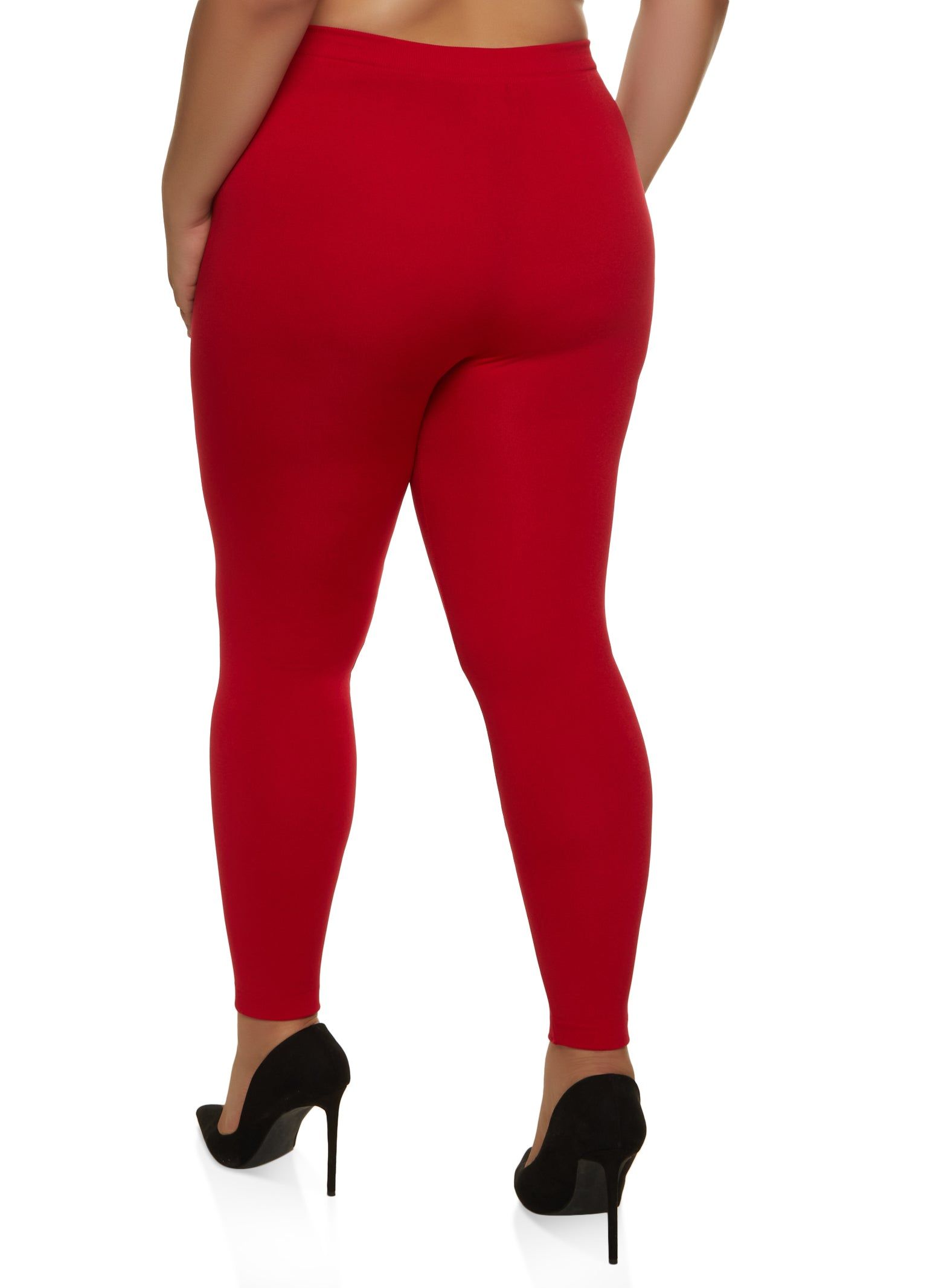 Plus Size Seamless Basic High Waisted Leggings sold by Rainbow product image thumbnail 2